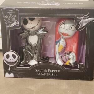 Disney The Nightmare Before Christmas Jack Sally Salt & Pepper Shaker Set New